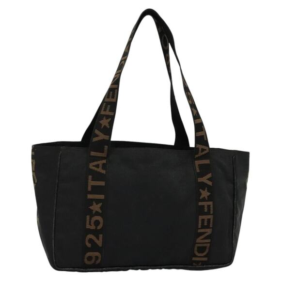 FENDI Tote Bag Canvas Black - Picture 1 of 12